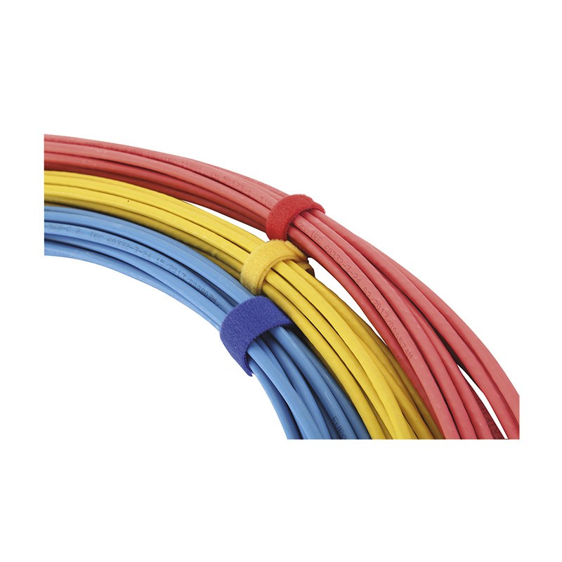 70V-10-03WT Стяжка Velcro 210x12 мм, белый, комплект 10 шт. Пример применения