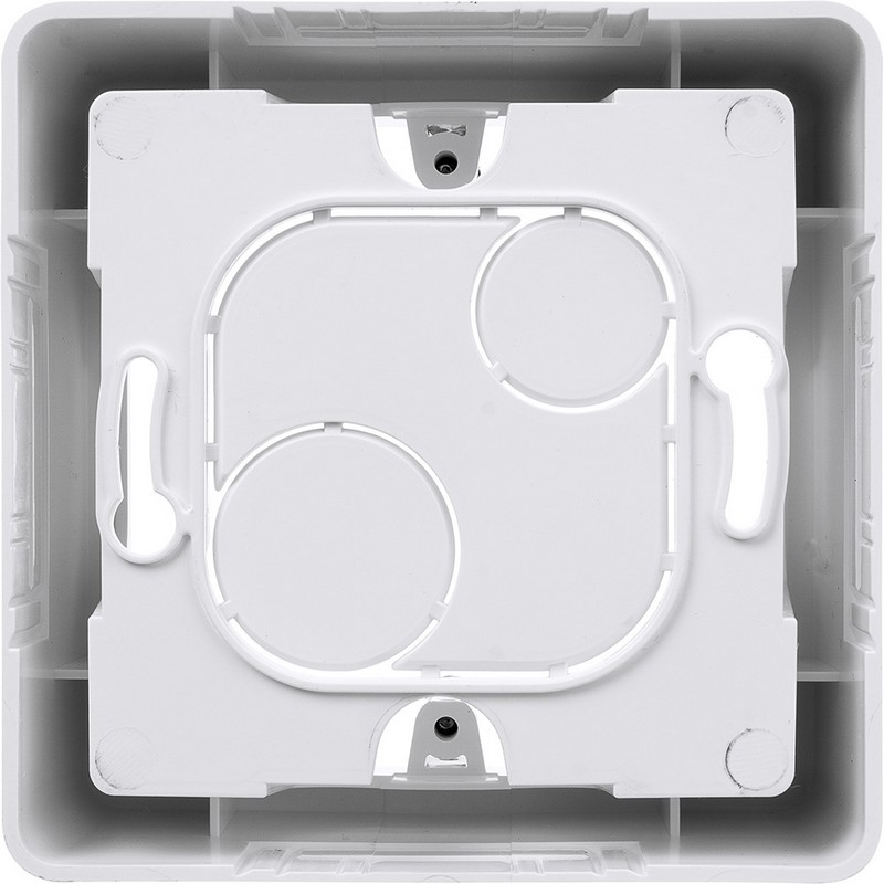 673980 Legrand Inspiria Коробка накладного монтажа 1 пост белый, вид сзади
