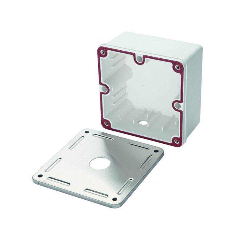 12B-01-67WT Коробка Industrial, 1-портовая, белый. Вид без крышки