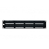 Коммутационная панель 19” моноблочная, категория 6, UTP, 2U, 48 портов, черный