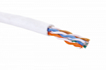 Кабель категории 5e, U/UTP, 4 пары, 24 AWG, нг(A)-HF, внутренней прокладки, оранжевый, коробка 305 м