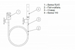 Коммутационный шнур 110-RJ45, USOC, 1 пара, 2 м, белый