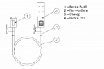 Коммутационный шнур категории 5е 110-RJ45, Ethernet, T568B, 2 пары, 3 м, белый