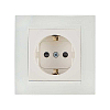Розетка с заземлением Schuko 2Р+Е 16A 250В цвета слоновая кость S15, SIMON 1591432-031