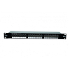 Коммутационная панель 19” моноблочная, категория 6, FTP, 1U, 24 порта, черный