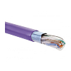 Кабель кат. 5e, F/UTP, 4 пары, 24 AWG, нг(А)-LSLTx, внут. прокладки, фиолет., коробка 305 м