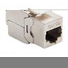 Модуль Keystone кат.5e, STP, 1xRJ45, T568A/B, без инструмента, белый
