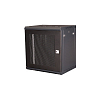 Шкаф 19" телекоммуникационный настенный, 12U 635х600х450 мм, дверь перфорация, черный