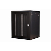 Шкаф 19" телекоммуникационный настенный, 15U 769х600х600 мм, дверь перфорация, черный