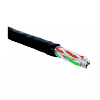 Кабель категории 6, U/UTP, 4 пары, 23 AWG, нг(А)-HF, внутренней прокладки, черный, коробка 305 м