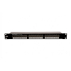 Коммутационная панель 19" моноблочная, категория 5e, FTP, 1U, 24 порта, черный