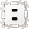 Розетка 2xUSB 2.0 для передачи данных белого цвета S24 Harmonie, SIMON 2411090-030