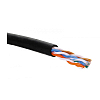 Кабель категории 5e, U/UTP, 4 пары, V-LINK, 22 AWG, нг(A)-HF, внешней/внутренней прокладки, черный