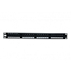Коммутационная панель 19” моноблочная, категория 6, UTP, 1U, 24 порта, черный