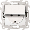Розетка IP44 крыш. зазем. штор. Schuko 2Р+Е 16A 250В Push&Go белый S24 Harmonie, SIMON 2420448-030