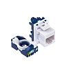 Модуль Keystone кат.5e, UTP, 1xRJ45, T568A/B, без инструм., белый