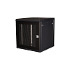 Шкаф 19" телекоммуникационный настенный, 12U 635х600х600 мм, дверь перфорация, черный