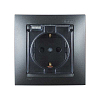 Розетка IP44 с крыш. заземл. и шторк. Schuko 2Р+Е 16A 250В моноблок графит S15, SIMON 1590450-038