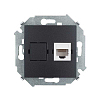 Розетка для передачи данных RJ45 Cat.5e UTP (Systimax) цвета графит S15, SIMON 1591598-038