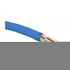 Кабель категории 6, U/UTP, 4 пары, 23 AWG, нг(А)-HF, внутренней прокладки, синий, коробка 305 м